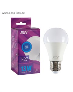 Лампа светодиодная LED Е27 A60 13 Вт 6500 K дневной свет Rev