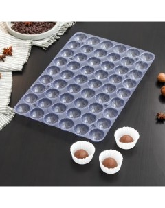Форма для шоколада из 2 х частей Конфеты 31 5x21 см 54 ячейки 3x1 5 см Nobrand