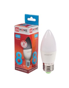 Лампа светодиодная LED СВЕЧА VC Е27 8 Вт 230 В 4000 К 720 Лм In home