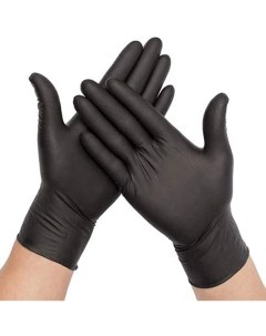 Перчатки одноразовые нитриловые 100 шт 50 пар XL черный Safe area