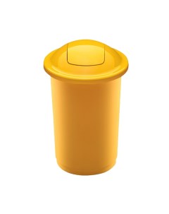 Ведро для мусора 50 л Top bin жёлтое с плавающей крышкой Plafor