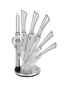 Набор ножей кухонных на подставке 9 предметов сталь Zeidan