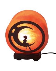 Соляная лампа КРУГ Мальчик на луне около 3 4 кг Wonder life