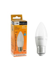 Лампа светодиодная Light candle E27 7 Вт 4000 K 103x37 мм Ecola