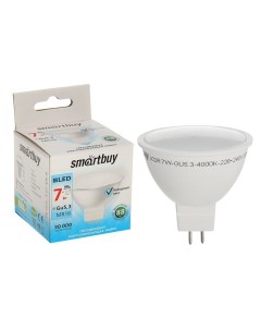Лампа cветодиодная GU5 3 7 Вт 4000 К дневной белый свет Smartbuy