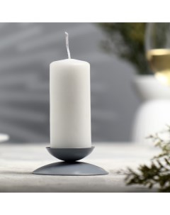 Подсвечник металл на 1 свечу Гадальный Н 3х7 3 см серый Омский свечной