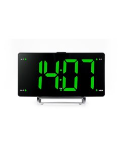 Радиобудильник H RCL246 черный LCD подсветка зеленая часы Hyundai