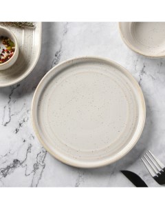 Тарелка десертная Urban 18 5x1 6 см цвет белый с чёрным Magistro