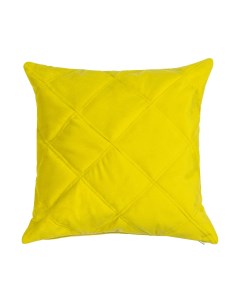 Подушка декоративная на молнии со съемной наволочкой из велюра 40х40 см желтый Chiedocover