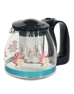 Заварочный чайник Цветы с фильтром стеклянный 700 мл Stile di vita