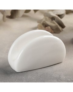 Салфетница керамическая Классика 12x4 5x7 см цвет белый Nobrand