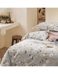 Комплект постельного белья евро цветы на светло сером Anabella asabella