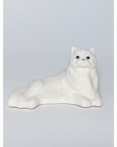 Статуэтка СА 044 Б Персидский кот лежащий белый Высота 5 см Сциталис