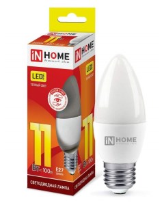 Лампа светодиодная HOME E27 11W 3000K Свеча арт 687235 10 шт Asd
