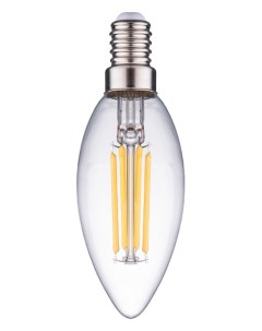 Лампа светодиодная нитевидная прозрачная свеча 11 Вт 4000 К Е14 Комплект 10 шт Фарлайт