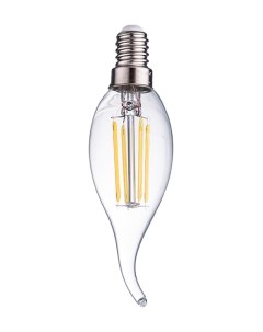 Лампа светодиодная нитевидная прозрачная свеча на ветру 11 Вт 4000 К Е14 Комплект 10 шт Фарлайт