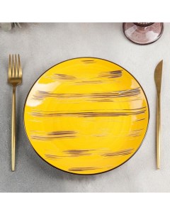 England Тарелка обеденная Scratch d 22 5 см цвет желтый Wilmax