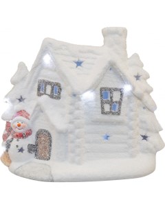 Светящаяся фигура Home Домик со снеговиком ламп 1шт дом керамика 505 007 Neon-night