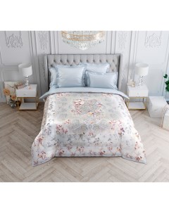 Комплект постельного белья Вальс цветов евро хлопок белый Текс-дизайн