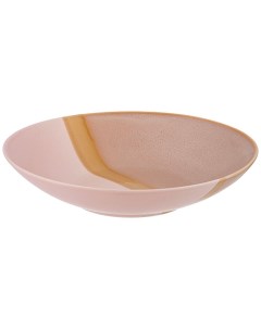 Набор из 2 штук Тарелка суповая Sunset 21х5см 750мл розовая фарфор 189 447_ Bronco
