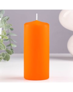 Свеча цилиндр ароматическая Апельсин 5х11 5см 25 ч 115 г оранжевая Омский свечной