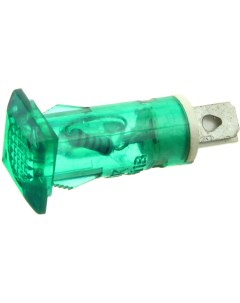 Лампа Неон 110 220 12x12мм квадратая плоская цвет зеленый Tongcan