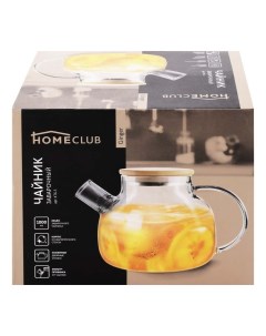 Заварочный чайник Homeclub Ginger стекло прозрачный 1 л Home club