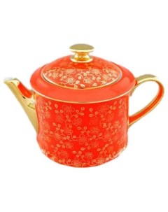 Заварочный чайник 400 мл Виндзор Золотые цветы алый 1 158689 Leander