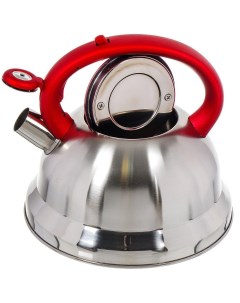 Чайник 3 л со свистком матовый 2 8 3 л ручка с овым покрытием красный MSY 013R Daniks