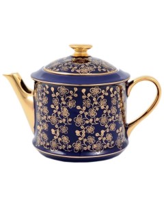Заварочный чайник 400 мл Виндзор Золотые цветы синий 1 147232 Leander