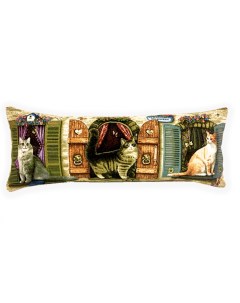 Подушка Декоративная Гобеленовая 32х85 Кошки на окошке сер Студия текстильного дизайна