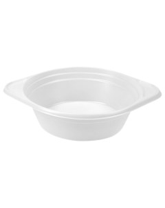 Одноразовые тарелки суповые бюджет белые пластик 100 0 5 л Лайма
