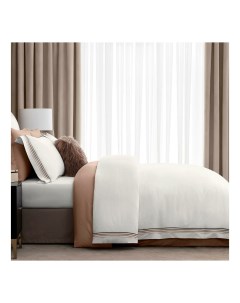 Комплект постельного белья Линари полутораспальный хлопок 50 x 70 см бело коричневый Togas