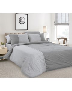 Комплект постельного белья Кимун евро хлопок серый Текс-дизайн