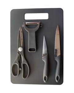 Набор аксессуаров для кухни доска 2 ножа ножницы овощечистка Koopman