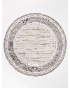 Ковер ворсовый ESTETIC кремовый с серым d200 арт УК 1164 16 Kamalak tekstil