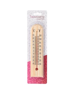 Термометр комнатный пластик Деревянный полукруглый С1102 Nobrand