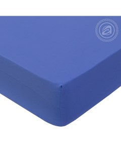 Простыня на резинке из поплина синий 140х200х20 Арт-дизайн