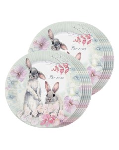 Набор одноразовых тарелок Кролики 230 мм 12 шт Nd play