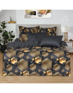 Комплект постельного белья из сатина Альберт 749 семейный 4 наволочки Арт-дизайн