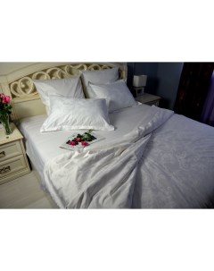 Комплект постельного белья с простыней на резинке 160х200 Белые ночи Евро Tex-story