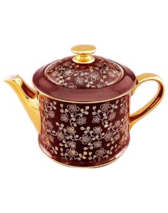 Заварочный чайник 400 мл Виндзор Золотые цветы бордо 1 158685 Leander