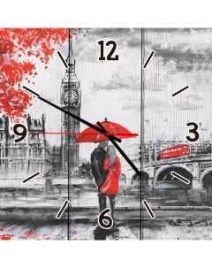 Настенные часы Двое в Лондоне 50 х 50 см Дом корлеоне