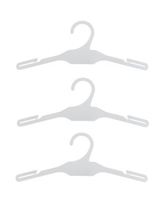 Вешалка для детской одежды ВС 13 255х10мм белая набор 3 шт Valexa