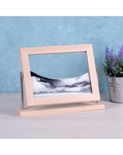 Песочная картина Premium в деревянной рамке серебряная Motionlamps