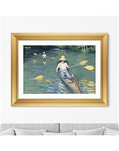 Репродукция картины в раме Skiffs on the Yerres 1877г Размер картины 60 5х80 5см Картины в квартиру
