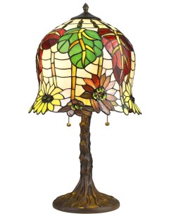 Интерьерная настольная лампа с цветами разноцветная 882 804 02 Velante