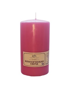 Свеча декоративная Классическая 7x15 см розовая Рсм