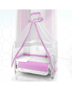 Комплект постельного белья Beatrice Bambini Unico Punto Di Giraffa 125х65 bianco rosa Bb beatrice bambini