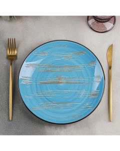 England Тарелка обеденная Scratch d 22 5 см цвет голубой Wilmax